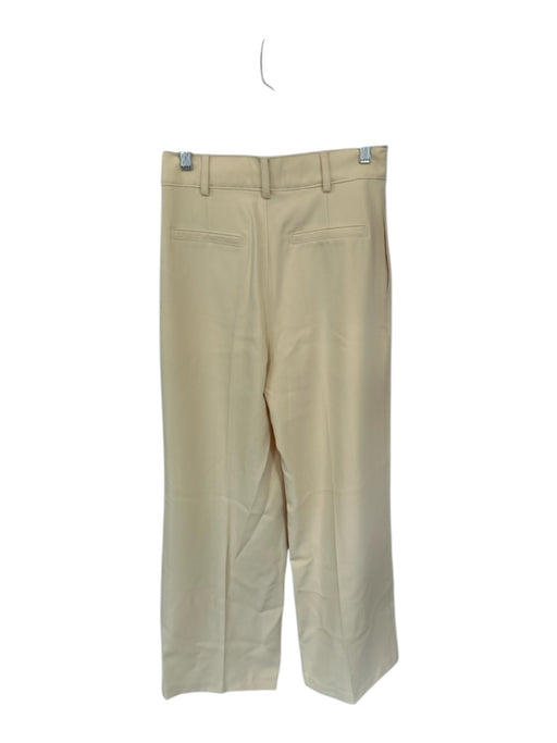 Crescent Size M Butter Yellow Polyester Blend High Waist Wide Leg Trouser Pants Butter Yellow / M