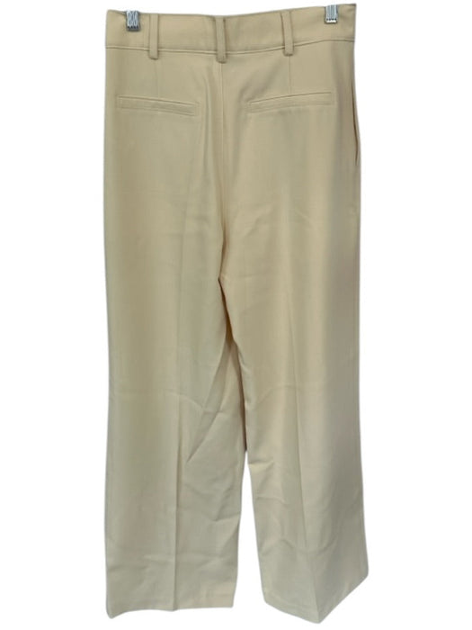 Crescent Size M Butter Yellow Polyester Blend High Waist Wide Leg Trouser Pants Butter Yellow / M