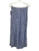 Madison Mathews Size Est S Blue & White Cotton Geometric Elastic Back Skirt Set Blue & White / Est S