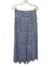 Madison Mathews Size Est S Blue & White Cotton Geometric Elastic Back Skirt Set Blue & White / Est S