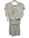 Celandine Size S Cream White Cotton Dolman Sleeve Gathered Detail Midi Skirt Set Cream White / S