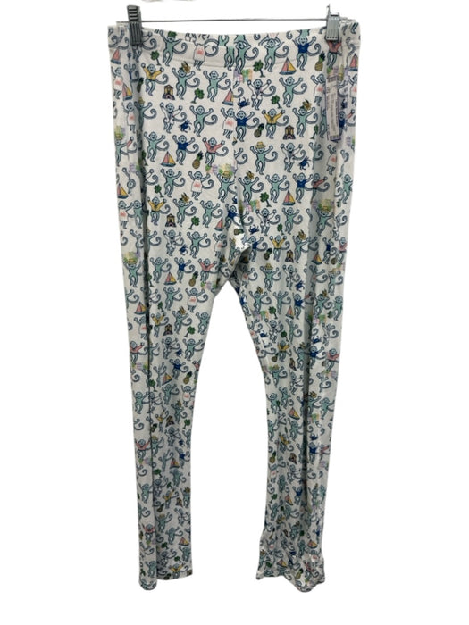 Roller Rabbit Size Medium Blue, Pink, White Cotton Elastic Waist Pant Set Blue, Pink, White / Medium