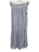India Collection Emerson Fry Size XS/S Blue & White Modal Floral Tiered Skirt Blue & White / XS/S