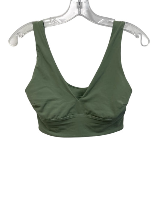 Lululemon Size 8/6 Sage green Sleeveless V Neck Biker Bra Short Set Sage green / 8/6