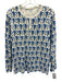 Roller Rabbit Size Medium Blue, Green, White Cotton Long Sleeve Monkeys Top Blue, Green, White / Medium