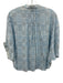 India Collection Emerson Fry Size One Size Blue, Gray, White Cotton Floral Top Blue, Gray, White / One Size