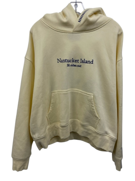 Doughboy Depot Size XL Yellow Cotton Blend Embroidered Hoodie Pullover Sweater Yellow / XL