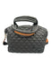 MZ Wallace Gray Nylon Quilted Zip Top Top Handle Tote Bag Gray / Small