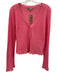 J. Crew Size M Pink Cotton Blend Open Weave Waffle Knit Button Front V Neck Top Pink / M