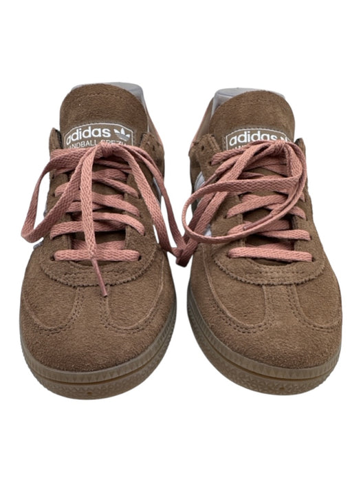 Adidas Shoe Size 7.5 Brown, Blue & Pink Leather Upper Suede T Toe Sneakers Brown, Blue & Pink / 7.5