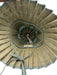 Lorna Murray Green & Beige Natural Fiber Woven Pleated Collapsible Sun Hat Green & Beige / M