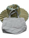 Lorna Murray Green & Beige Natural Fiber Woven Pleated Collapsible Sun Hat Green & Beige / M