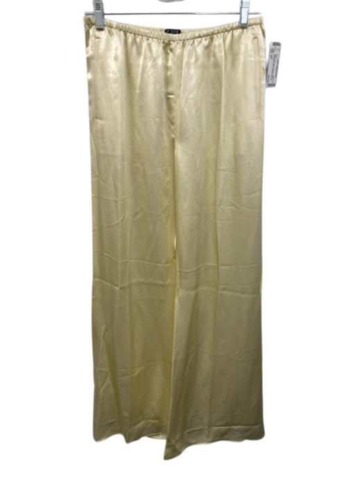 J. Crew Size ST Butter Yellow Viscose Elastic Waistband Satin Pocketed Pants Butter Yellow / ST