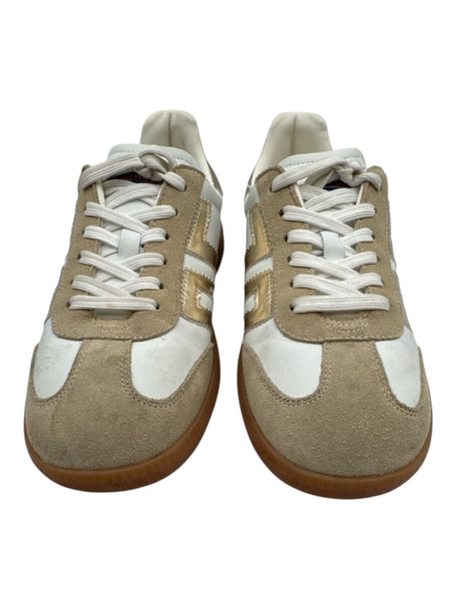 Back 70 Shoe Size 39 White & Beige Leather Upper Suede Detail Low Top Sneakers White & Beige / 39