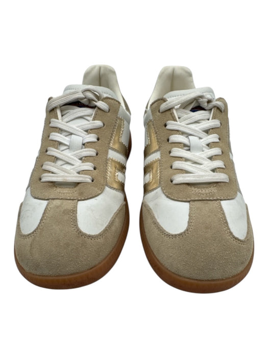 Back 70 Shoe Size 39 White & Beige Leather Upper Suede Detail Low Top Sneakers White & Beige / 39