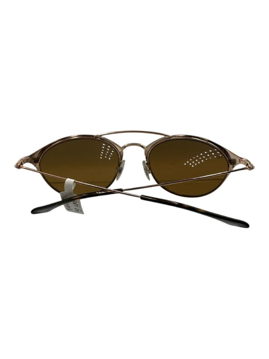 Ray Ban Brown Metal Tortoiseshell Round Tinted Lens Double Bridge Sunglasses Brown