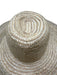 Handmade by Artist Beige Palm Straw Woven Wide Brim Round Sun Hat Beige