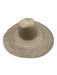 Handmade by Artist Beige Palm Straw Woven Wide Brim Round Sun Hat Beige