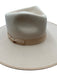 Lack of Color Beige Wool Felted Grosgrain Ribbon Detail Wide Brim Fedora Hat Beige / Large