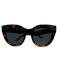 Le Specs Brown Acetate Tortoise shell Cat Eye Sunglasses Brown
