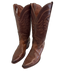 Tecovas Shoe Size 8.5 Brown Leather Cowboy Boot Stacked Heel Boots Brown / 8.5
