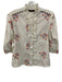 Veroalfie Size 1 White & Multi Cotton 1/2 Balloon Sleeve Cross Stitch Top White & Multi / 1
