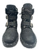 Free People Shoe Size 37 Black Leather Upper Studded Buckle Detail Lace Up Boots Black / 37
