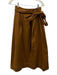 Staud Size 0 Tan Brown Cotton Blend High Rise Pleated contrast stitch Maxi Skirt Tan Brown / 0