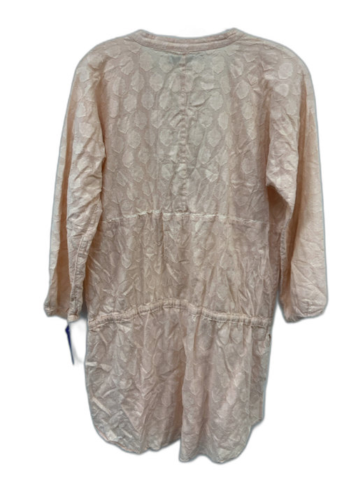 Vix Paula Hermanny Size Large Pink Cotton Long Sleeve Abstract Print Dress Pink / Large