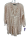 Vix Paula Hermanny Size Large Pink Cotton Long Sleeve Abstract Print Dress Pink / Large