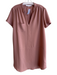 All In Favor Size M Mauve Polyester & Spandex V Neck Short Sleeve Dress Mauve / M