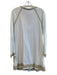 Boden Size L White & Gold Cotton V Neck Long Sleeve Embroidered Dress White & Gold / L