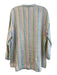 Boden Size 10 Multi Linen V Neck Long Sleeve Striped Tunic Dress Multi / 10