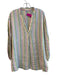Boden Size 10 Multi Linen V Neck Long Sleeve Striped Tunic Dress Multi / 10