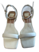 Dolce Vita Shoe Size 6.5 Ivory Leather & Manmade Open Square Toe Shoes Ivory / 6.5