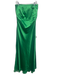 BHLDN Size M Green Polyester Strapless Boning column Gown Green / M