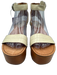 Frye Shoe Size 8 Cream & Brown Leather Wood Ankle Strap Platform Sandals Cream & Brown / 8