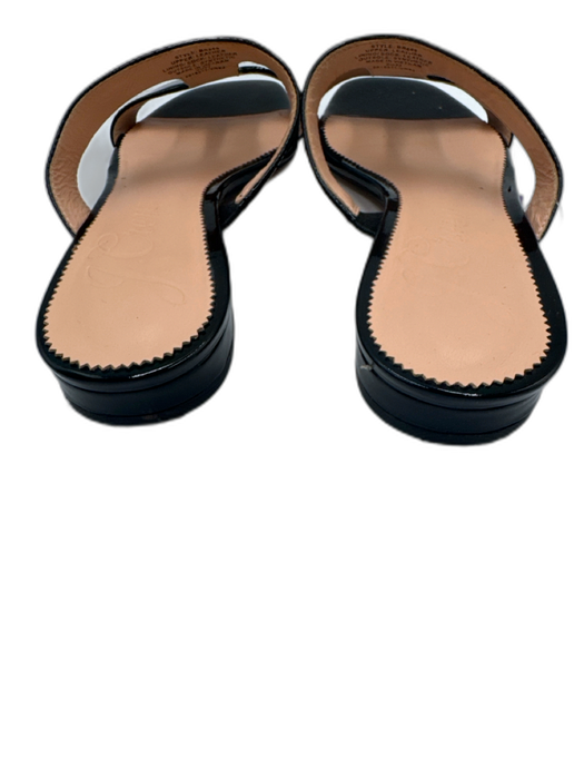 J. Crew Shoe Size 8 Black Patent Leather Cut Out Slide Sandals Black / 8