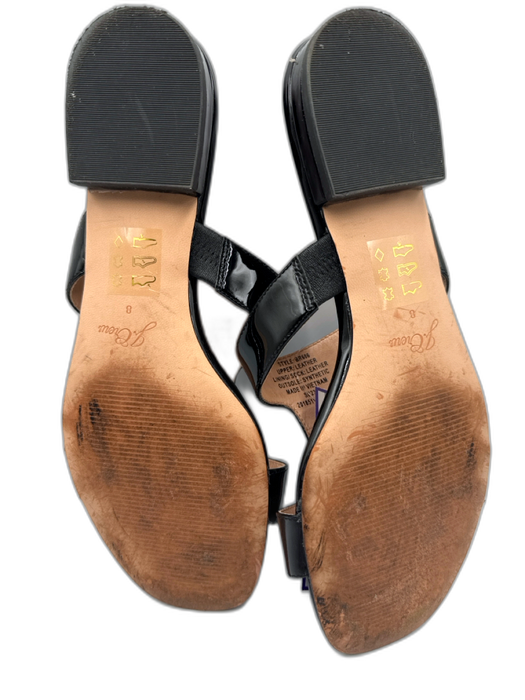 J. Crew Shoe Size 8 Black Patent Leather Cut Out Slide Sandals Black / 8