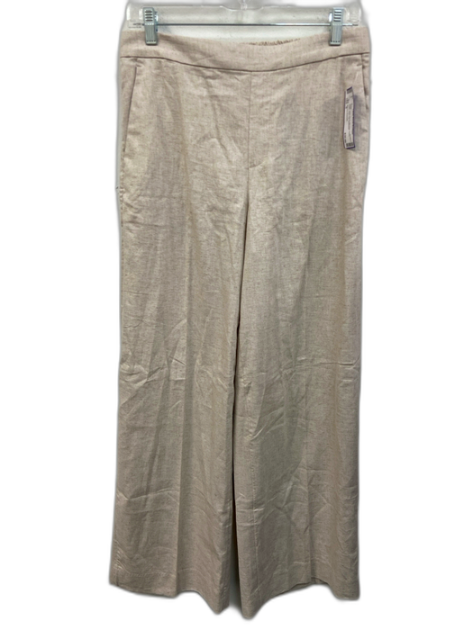 Banana Republic Size S Beige Linen Blend Mid Rise Elastic Waist Wide Leg Pants Beige / S