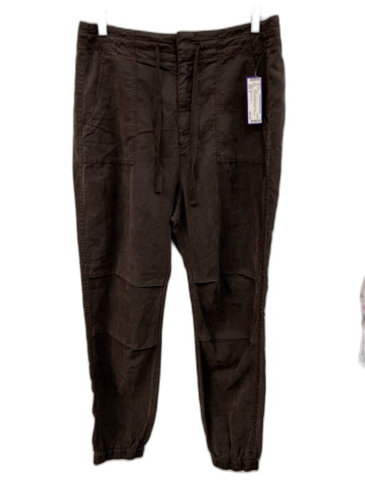Anthropologie Size 8 Brown Lyocell blend Wide Leg Drawstring Waist Jogger Pants Brown / 8