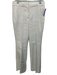 J. Crew Size 8 White Linen Blend Pique pleat front Mid Rise Straight Leg Pants White / 8