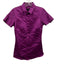 Burberry Size 38 Purple Silk Button Front Cap Sleeve Satin Top Purple / 38
