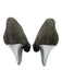 Sigerson Morrison Shoe Size 8 Grey Leather Silver Accents Block Heel Suede Pumps Grey / 8