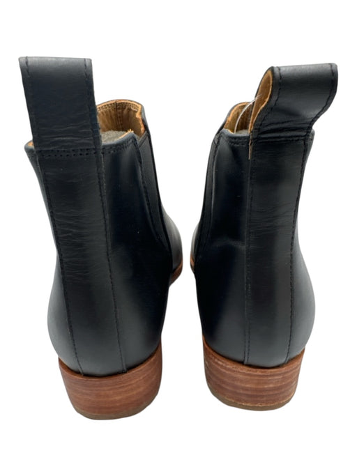 Nisolo Shoe Size 8 Black Leather Elastic Round Pointed Toe Boots Black / 8