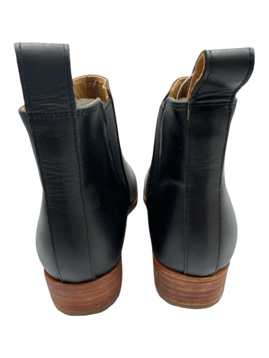 Nisolo Shoe Size 8 Black Leather Elastic Round Pointed Toe Boots Black / 8