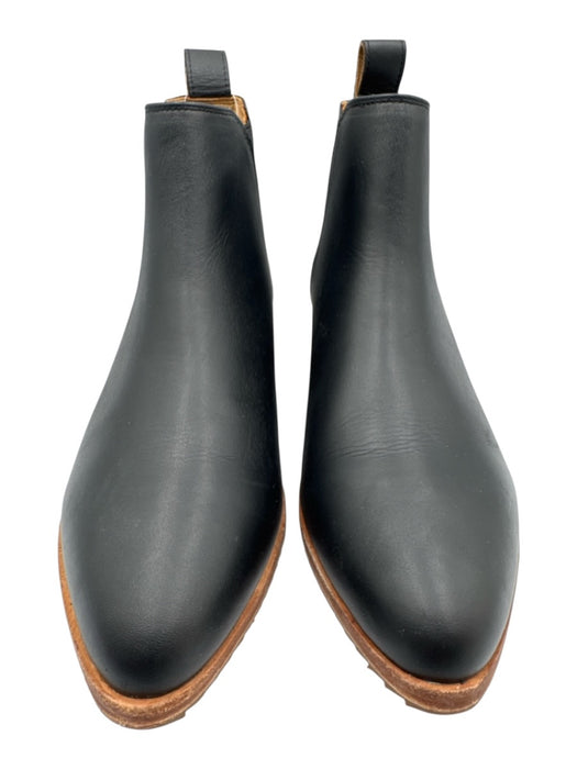 Nisolo Shoe Size 8 Black Leather Elastic Round Pointed Toe Boots Black / 8
