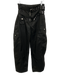 Ganni Size 38 Black Polyamide Blend High Rise Cargo Pockets Barrel Leg Pants Black / 38