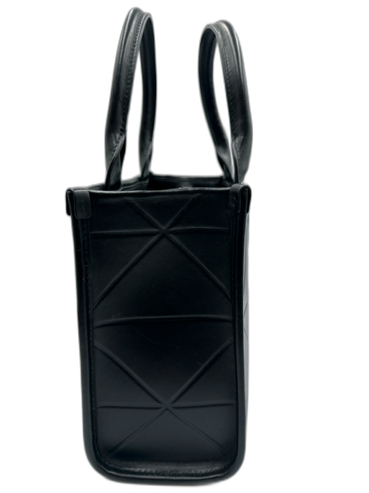 Prada Black Leather Logo Top Handle Strap Incl Certified by Entrupy Bag Black / Small