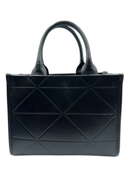 Prada Black Leather Logo Top Handle Strap Incl Certified by Entrupy Bag Black / Small